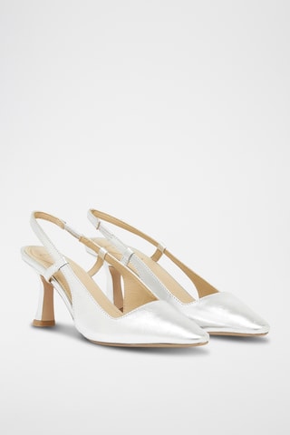 Escarpins en cuir Sayuri - Argenté