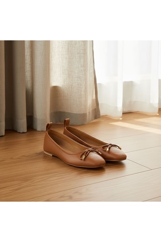 Ballerines en cuir Kohana - Camel