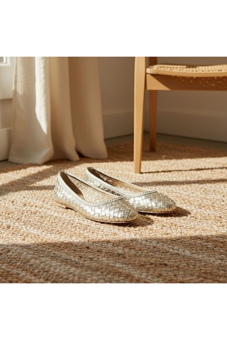 Ballerines en cuir Eliora - Doré