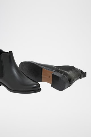 Bottines Chelsea en cuir Guillemette - Noir