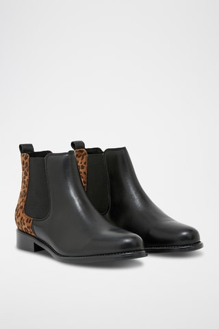 Bottines Chelsea en cuir Galette - Marron clair