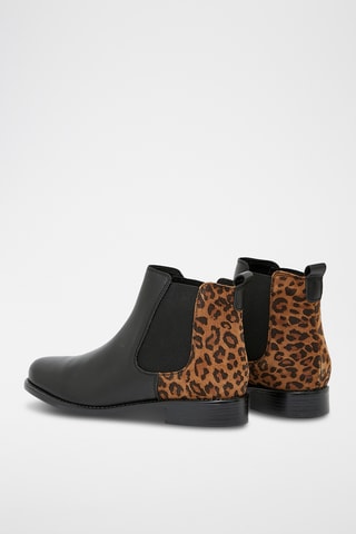 Bottines Chelsea en cuir Galette - Marron clair