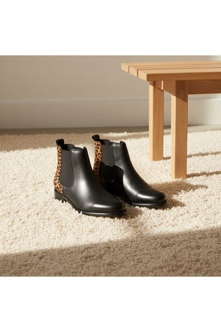 Bottines Chelsea en cuir Galette - Marron clair