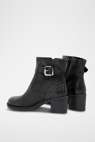 Leren Enkellaarzen Galetta - Zwart