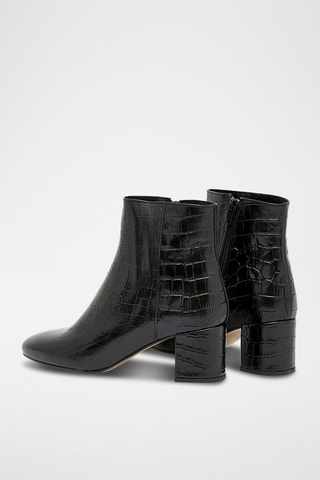 Leren Enkellaarzen Gwendoline - Zwart