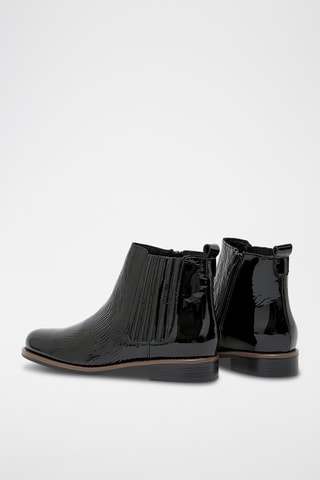 Bottines en cuir verni Fedora - Noir