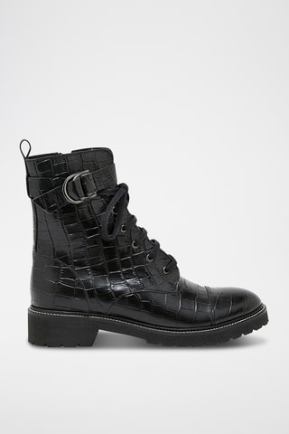 Leren Enkellaarzen Flavia - Zwart