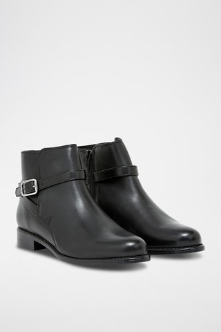 Bottines en cuir Freya - Noir