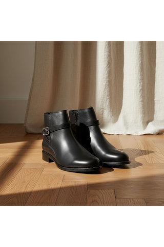 Bottines en cuir Freya - Noir