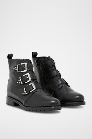 Leren Enkellaarzen Firenza - Zwart