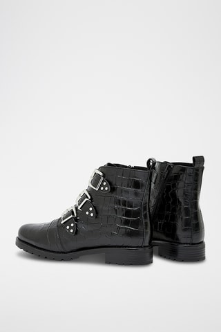 Leren Enkellaarzen Firenza - Zwart