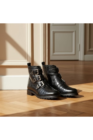 Leren Enkellaarzen Firenza - Zwart