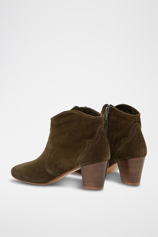 Splitnubuck Enkellaarzen Fidelia - Kaki