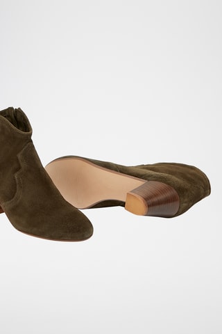 Splitnubuck Enkellaarzen Fidelia - Kaki