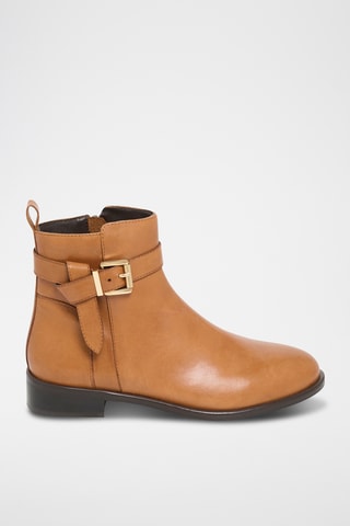 Bottines en cuir Juliette - Camel