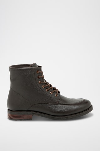 Boots en cuir Slivere - Marron foncé
