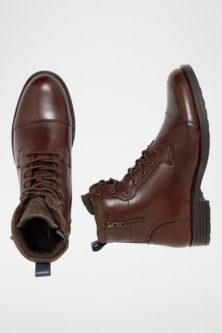 Boots en cuir Elio - Marron