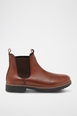 Boots Chelsea en cuir Thorne - Marron