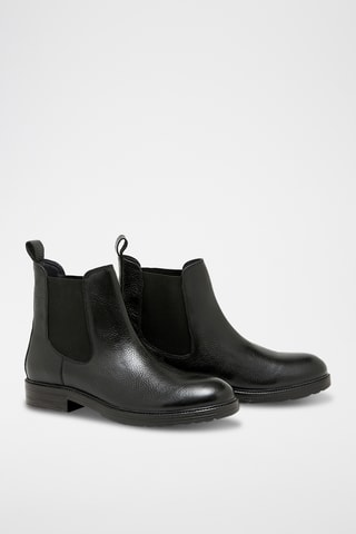 Boots Chelsea en cuir Nestor - Noir