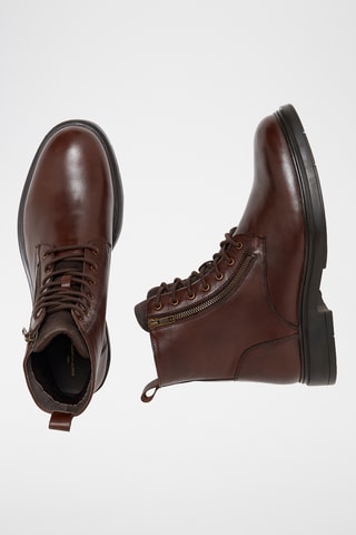 Boots en cuir Ivar - Marron foncé