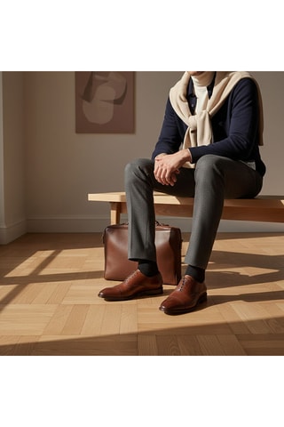 Richelieus en cuir Renzo - Marron