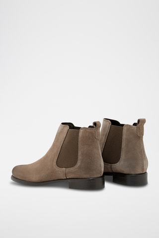 Bottines Chelsea en croûte de cuir Ludivine - Taupe