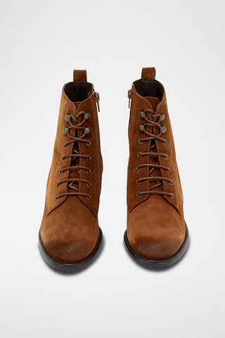 Splitnubuck Enkellaarzen Kalysta - Camel