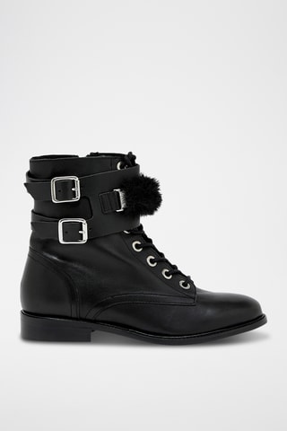 Leren Enkellaarzen Kyra - Zwart