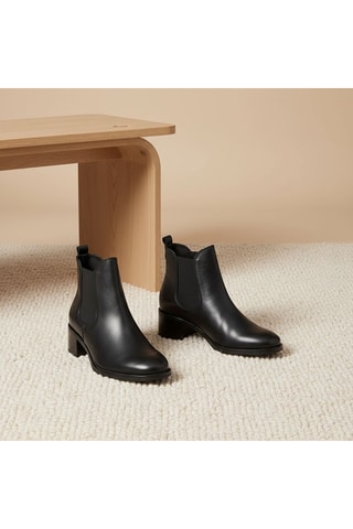 Leren Chelsea Boots Kalliroe - Zwart