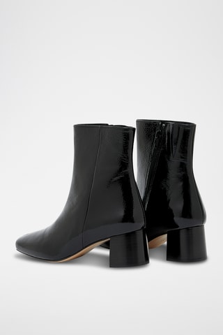 Lakleren Enkellaarzen Cecile - Zwart