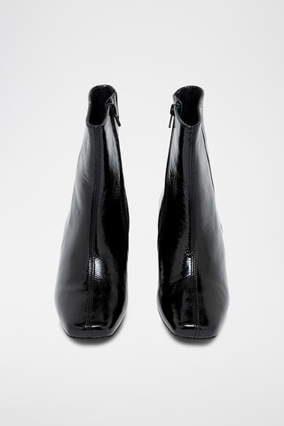 Lakleren Enkellaarzen Cecile - Zwart