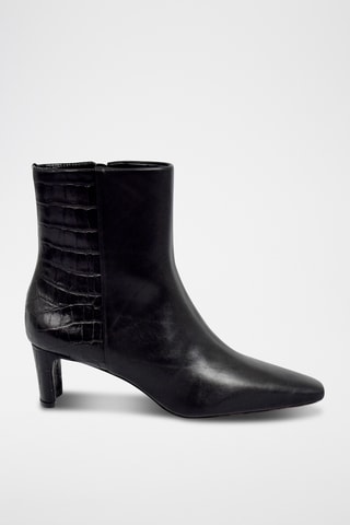 Leren Enkellaarzen Assia - Zwart