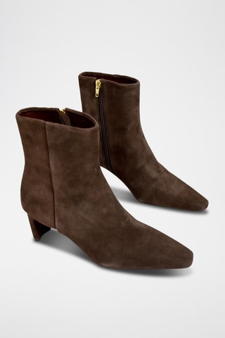 Nubuck Enkellaarzen Assia - Bruin