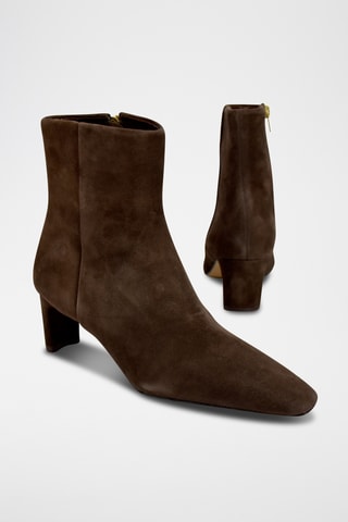 Nubuck Enkellaarzen Assia - Bruin