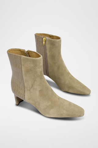 Nubuck Enkellaarzen Assia - Taupe