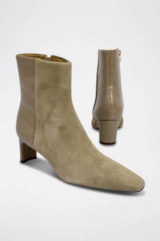 Nubuck Enkellaarzen Assia - Taupe