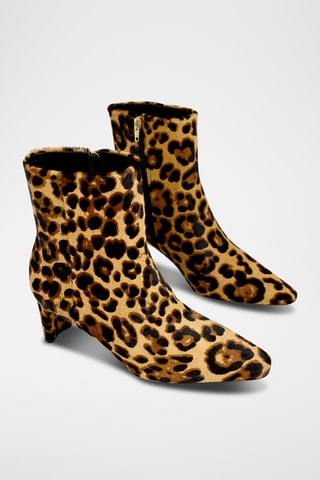 Nubuck Enkellaarzen Assia - Zwart en Mosterdgeel