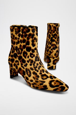 Nubuck Enkellaarzen Assia - Zwart en Mosterdgeel