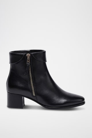 Leren Enkellaarzen Pati - Zwart