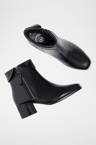 Leren Enkellaarzen Pati - Zwart