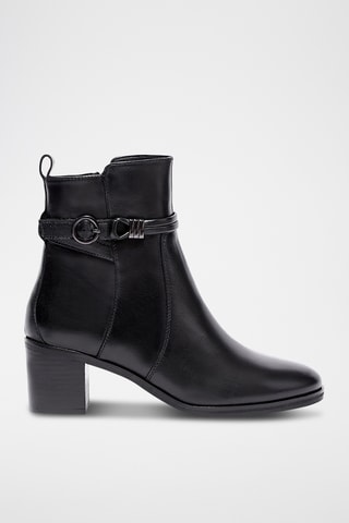 Leren Enkellaarzen Padma - Zwart