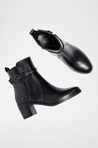 Leren Enkellaarzen Padma - Zwart