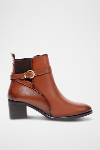 Leren Enkellaarzen Pola - Bruin