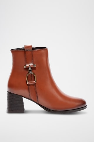 Leren Enkellaarzen Polina - Bruin