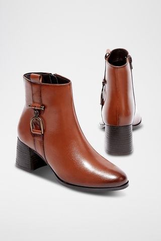 Leren Enkellaarzen Polina - Bruin