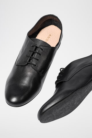 Derbys en cuir Brandy - Noir