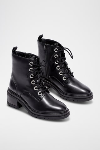 Lakleren Enkellaarzen Shira - Zwart