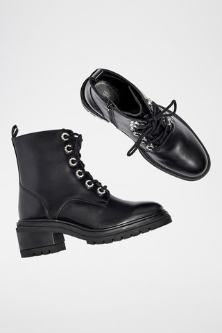 Lakleren Enkellaarzen Shira - Zwart