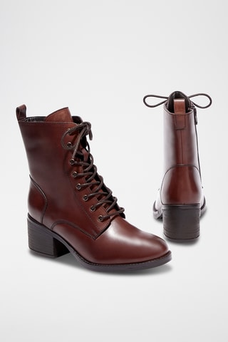 Lakleren Enkellaarzen Althea - Bruin