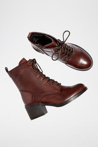 Lakleren Enkellaarzen Althea - Bruin